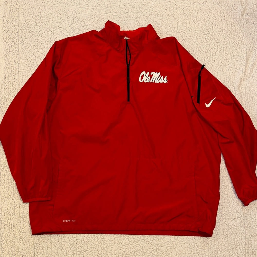 Nike Red Ole Miss Quarter-Zip Light Pullover Windbreaker